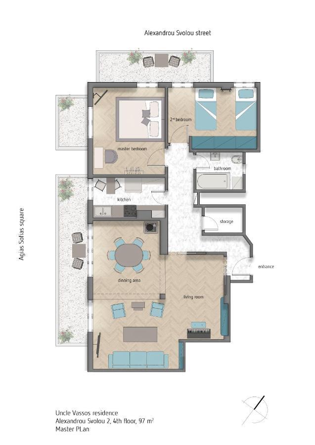 Deluxe Residence Uncle Vassos Tesalonika Bagian luar foto